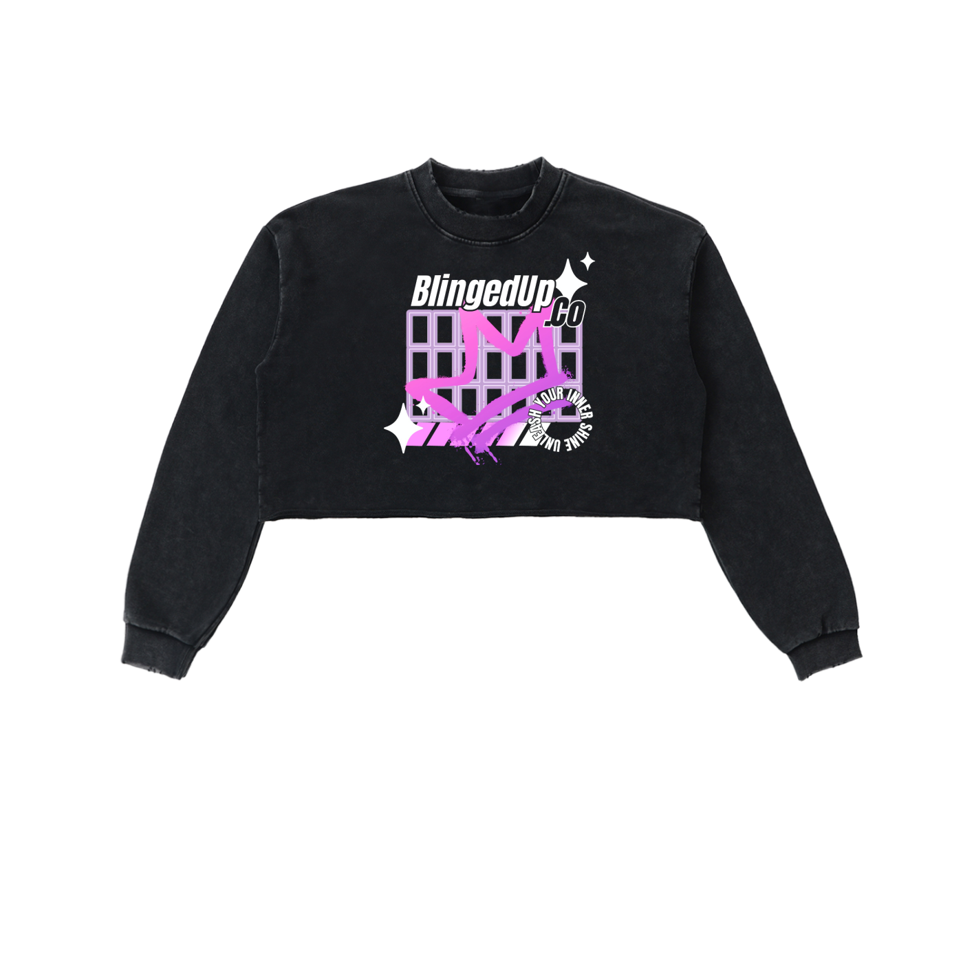 Debut Collection - Snow Washed Cropped Sweatshirt