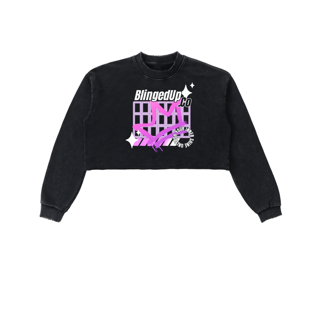 Debut Collection - Snow Washed Cropped Sweatshirt